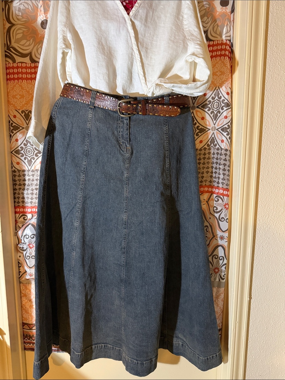 Maxi Skirt - Soft Surroundings - Denim A-Line - size 14